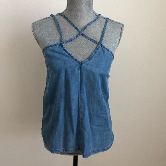 RVCA Tops - RVCA Denim Blue Strappy Tank